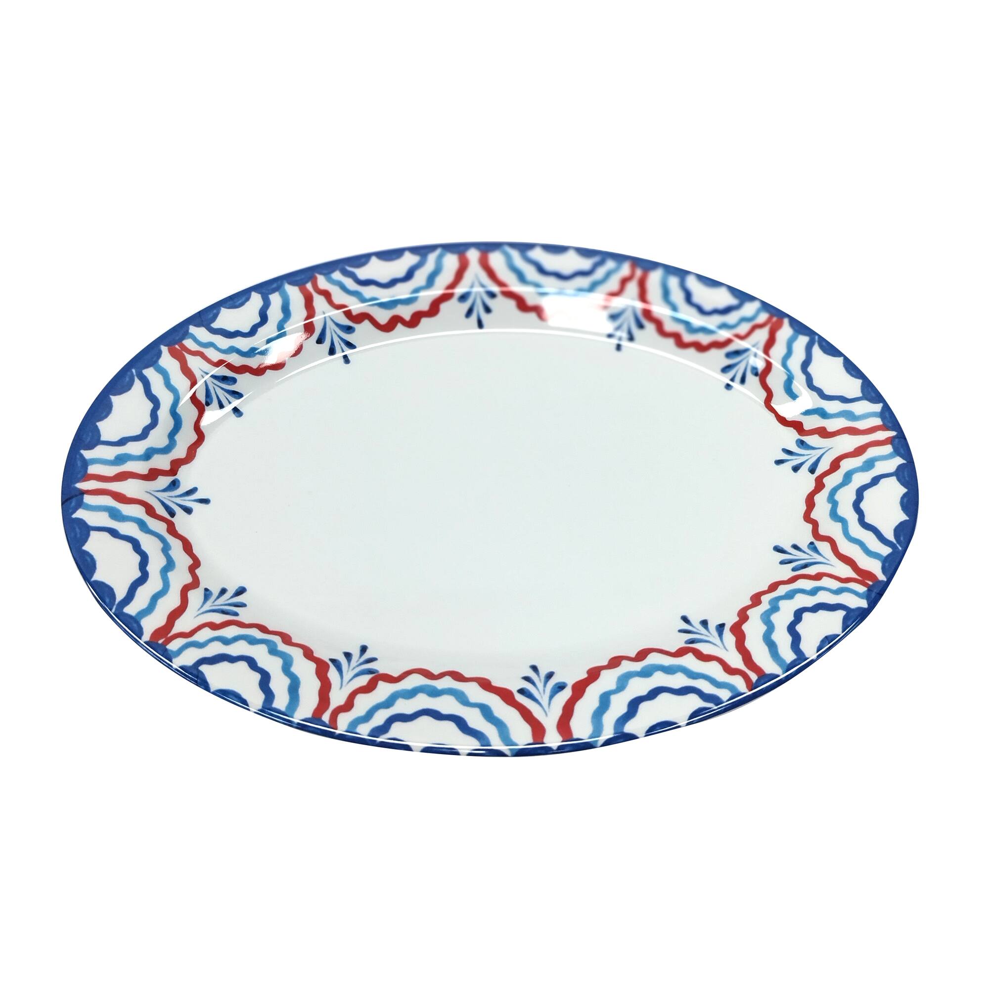 14" Red, White & Blue Oval Melamine Tray by Celebrate It™